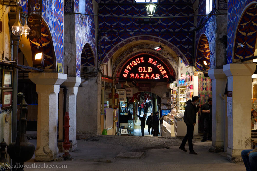 One entrance to the Grand Bazaar in Istanbul, Turkey