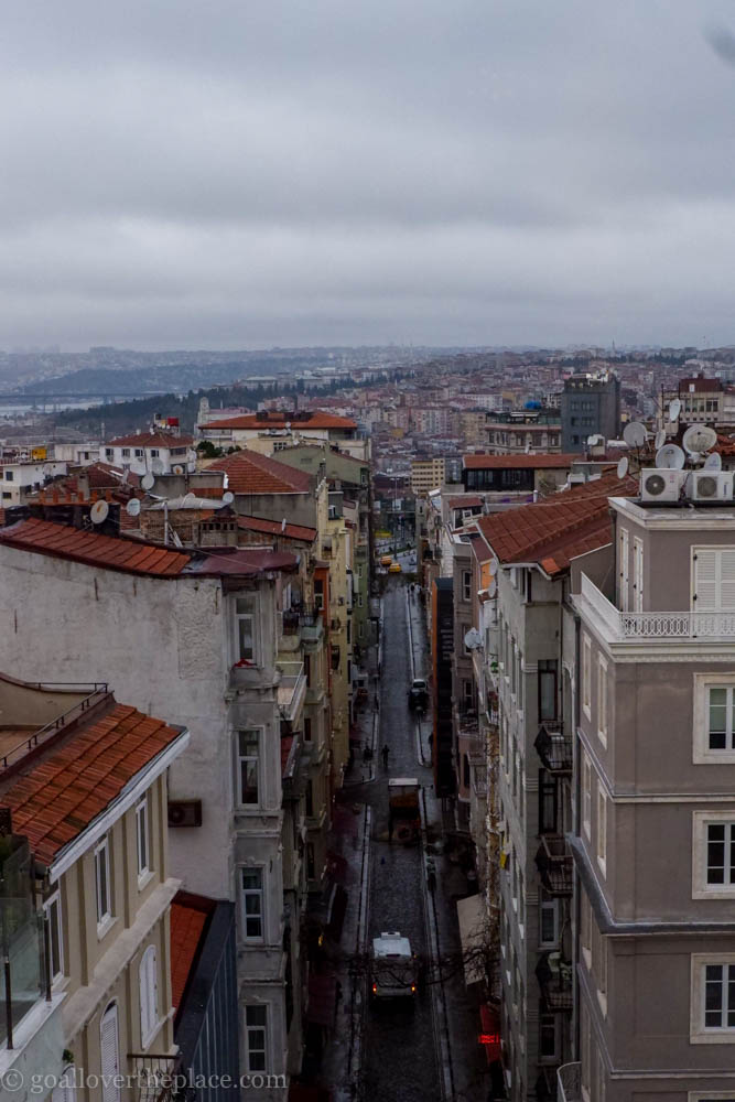 Views from the Galata Tower in Istanbul, Turkey