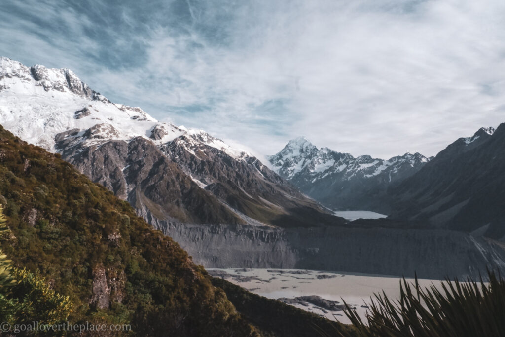 a peak of Mt. Cook in South Island, New Zealand