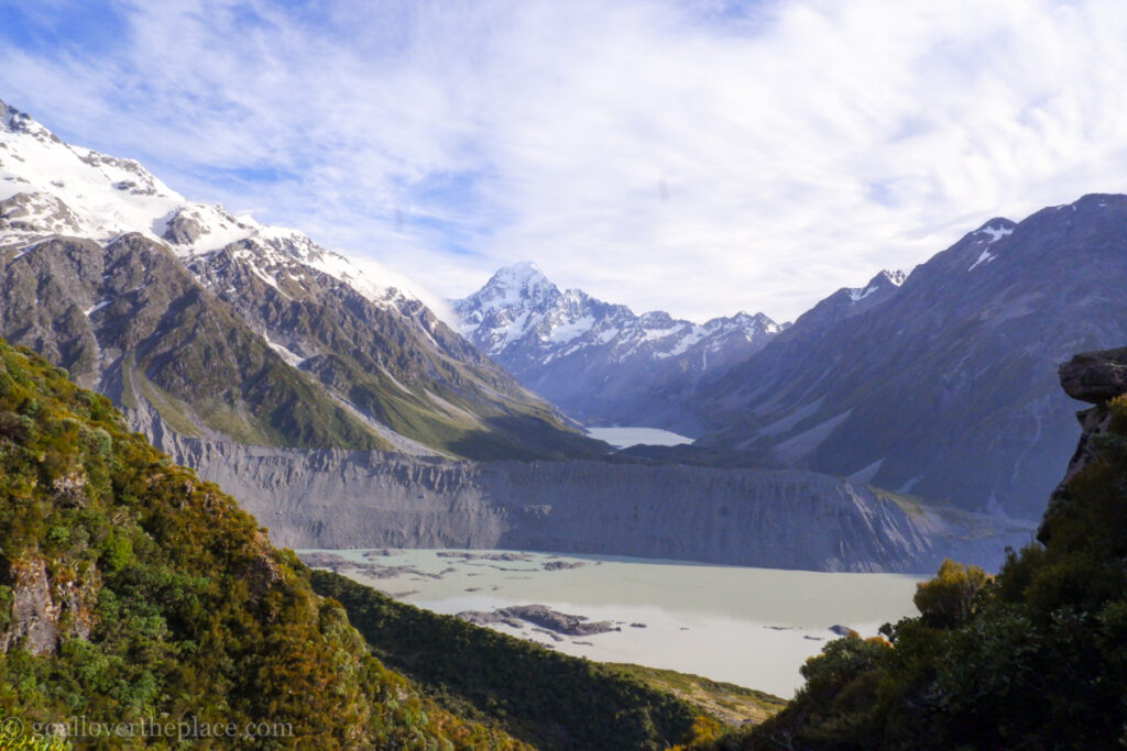viewpoint of Mt. Cook in New Zealand